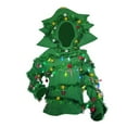 thumbnail image 2 of shqvo Christmas Tree Costume Cape for Women Poncho Green Bow Ball Hooded Xmas Tree Dress Up for Cosplay Party, 2 of 8