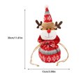 thumbnail image 4 of Kearding Saco con cordón de Navidad Dulces de Navidad Bocadillos de frutas Medias a rayas Exquisito Elk Impreso Encaje Goodie Bag Inicio Boda Kits de decoración para fiestas Alce, 4 of 6