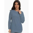 thumbnail image 3 of Women's Long Sleeve Knitted Crew Neck T-shirt, 3 of 6