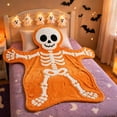 thumbnail image 4 of 50x60in Halloween Throw Blanket Soft Plush Cozy Warm Lightweight Decor for Couch Sofa Bed Home Accent Spooky Season Festival Nap Blanket, 4 of 8