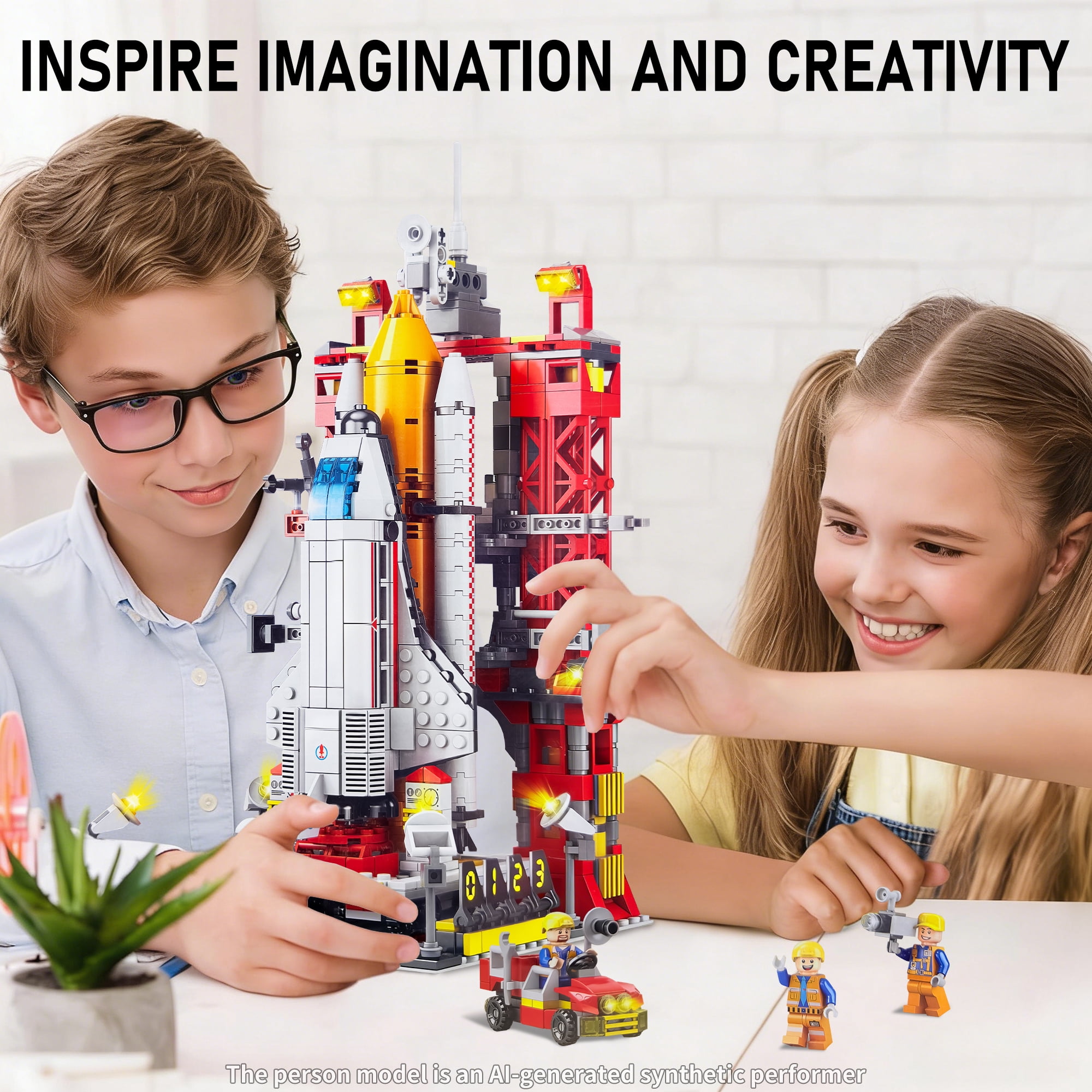 1059 PCS Space Exploration Shuttle Toys, Spaceship Fire Arrow Launch Center Toy Set Building Blocks Toys Kit Gifts for Age 6+ Boys Kids