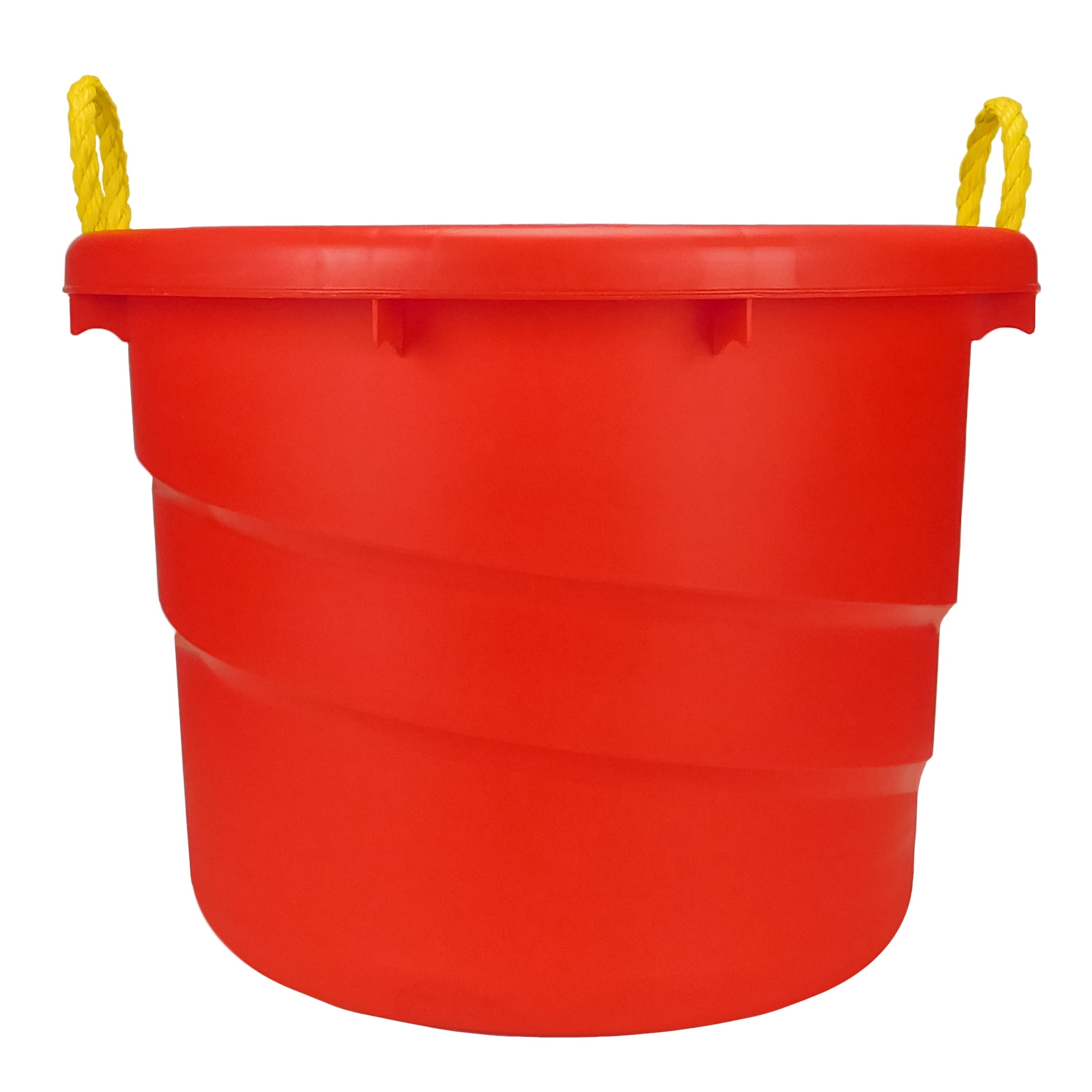 Plastic Utility Tub with Rope Handles, 23 Gallon, Red, Set