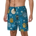 thumbnail image 2 of Fotbe Cute Colorful Owls And Trees Men’s Swim Trunks Quick Dry Swim Shorts Board Shorts with Mesh Lining-Small, 2 of 9