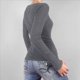 thumbnail image 5 of Blusa de Larga con Estampado de Hadas Grunge para Mujer, Estilo Otoño Y2k, con Cuello Cuadrado y Encaje, Estilo Vintage, Estilo Entallado. Gris L, 5 of 7
