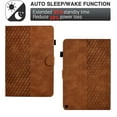thumbnail image 3 of ELEHOLD For Amazon Fire HD 8 (8th/7th/6th Generation) Diamond Embossing Leather Folio Folding Full Body Protective Case Kickstand Shockproof Cover, Auto Sleep&Wake, with Credit Card Slot, Brown, 3 of 10