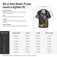 thumbnail image 5 of Fotbe Purple Glowing Mushroom Camisa Estampada de Manga Corta para Hombre, Casual de Verano, Estilo Playero, Sin Arrugas-Large, 5 of 5