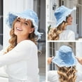 thumbnail image 7 of Jean Bucket Hats for Women,Girls Denim Every Day Hat,Frayed Bucket Hat,Trendy Outdoor Summer Hat(Blue/Black), 7 of 7
