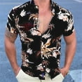 thumbnail image 2 of Mens Shirts Men's Hawaiianss Floral Shirts Button Down Tropical Holiday Beach Shirts Summer Shirts For Men, 2 of 7