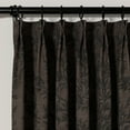 thumbnail image 4 of TWOPAGES Polyester Linen 72 X 63 Inches Long Curtain 1 Panel Pinch Pleated Light Filtering Leaves Print Drape for Bedroom, Wine, 4 of 6