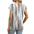 thumbnail image 3 of Ronuti Womens Summer Tops Short Sleeve T-Shirts Crew Neck Cute Trendy T-shirts Printed Style Tops, 3 of 9