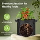 thumbnail image 4 of Bolsas de cultivo de plantas HealSmart de 5 galones, paquete de 5, para vegetales negros, 4 of 7