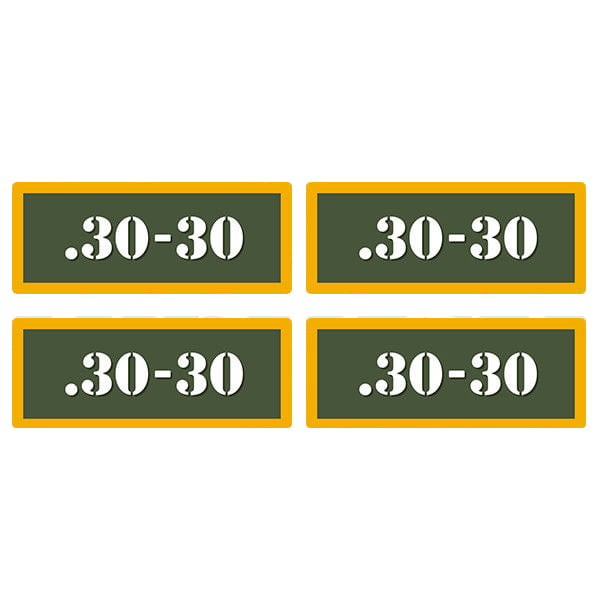 YWbkRD .30-30 Ammo Label Decals Ammunition Case 3/" x 1/" Can stickers 4 PACK