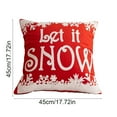 thumbnail image 3 of PEONAVET Polyester Pillowcase Christmas Pillowcase Christmas Tree and Christmas Snowflake Embroidery Pillowcase About 18 X 18 Inches Suitable for Christmas Decoration Home Decoration, 3 of 6