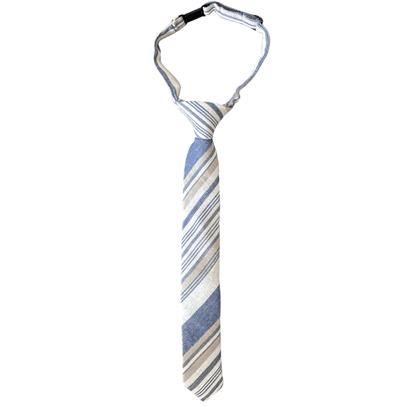 Otis & Oliver Striped Boys Tie, Gold Child Necktie (Aspen, 5-8 year)