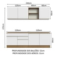 thumbnail image 4 of Cocina Integral 240cm Marrón/Blanco Glamy Madesa 06, 4 of 5