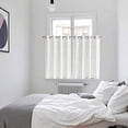 thumbnail image 4 of Sage Green Striped Kitchen Curtains 63 Inch Length, Modern Abstract Art Geometric Grommet Top Bedroom Living Room Curtains, Light Filtering Cafe Curtain Drapes 2 Panels Set 104''x63'', 4 of 9