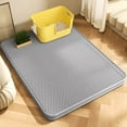 thumbnail image 2 of Extra Large Cat Litter Mat Heavy Duty Waterproof 2 Layer Non Slip Washable Pet Floor Protector Litter Box Sand Stopper,black,55x75cm, 2 of 7