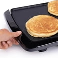 thumbnail image 4 of Deluxe Everyday Electric Griddle with Dishwasher Safe Removable Nonstick Cooking Plate for Pancakes, Burgers, Eggs And More, Includes Drip Tray, 16" X 10", 1200-Watt - Black, 4 of 5