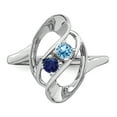thumbnail image 5 of 14k White Gold Polished 2-Stone Mothers Ring Mounting QXMR3/2W-7, 5 of 7