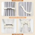 thumbnail image 6 of Strong Magnetic Curtain Tiebacks Modern Simple Style Drape Tie Backs Convenient Decorative Weave Rope Curtain Holdbacks for Thin or Thick Home & Office Window Draperies, 6 of 6
