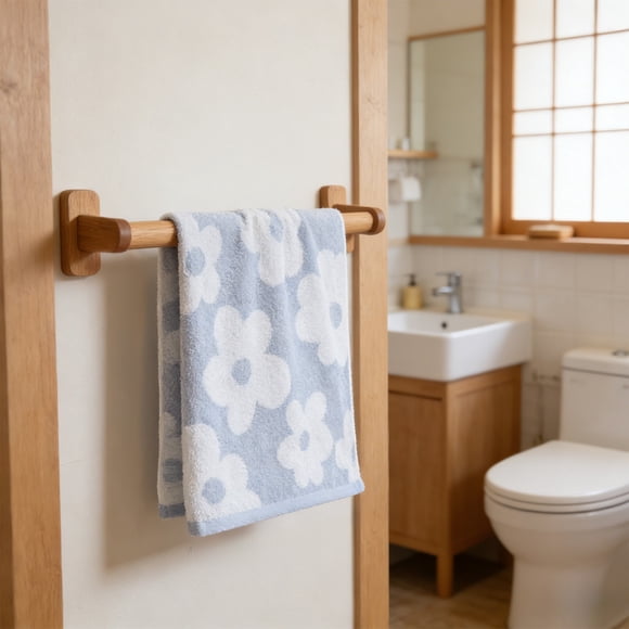 Toalla facial y corporal suave, absorbente y sin pelusa: tejido jacquard floral acolchado para un secado delicado, toalla de baño de secado rápido para uso diario.