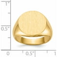 thumbnail image 5 of 14K Yellow Gold 15.0X15.5mm Open Back Signet Ring (Size 8) Made In United States rs287, 5 of 5