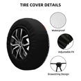 thumbnail image 2 of Susaid Leaves And Flowers Print Water Proof Spare Tire Cover Wheel Tire Dust-proof Cover Fit Trailer, RV, SUV and Many Vehicle-17 inch, 2 of 6