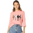 thumbnail image 1 of INSPIRE CHIC Woman's Drop Shoulder 3/4 Sleeves Horse Print Loose Tops, 1 of 6