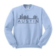 thumbnail image 1 of Skyline Austin Texas Sweatshirt Unisex 2X-Large Light Blue, 1 of 5