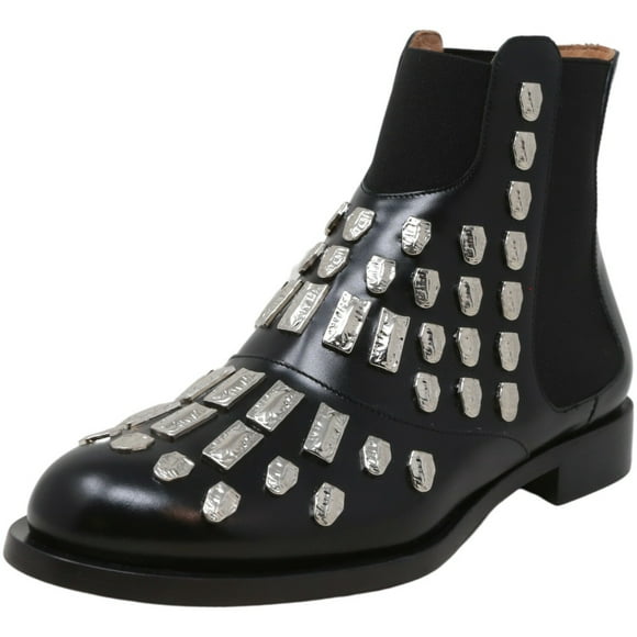 Samuele Failli Bottine Chelsea Noire pour Femmes en Cuir à Dessus Haut - 7.5M