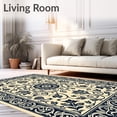 thumbnail image 2 of ODIKA 8'x10' Machine Washable Non-Slip Area Rug, Heritage Botanical with Ornamental Leaf High Traffic Rug, Beige, 657645, 2 of 7