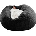 thumbnail image 1 of Lazy Sofa Bean Bag Artificial Fur Bean Bag Bean Sofa, 1 of 2