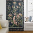 thumbnail image 5 of Black Flowers Sheer Curtains 54 Inches Long, Spring Floral Elegant Pastoral Vintage Light Filering Curtains, Breathable Simi Curtain Privacy Drapes for Kitchen Bathroom Small Window Treatment, 5 of 9