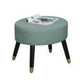 thumbnail image 2 of Convenience Concepts Designs4Comfort Mid Century Ottoman Stool, Green Linen, 2 of 4