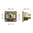 thumbnail image 3 of 3-inch Keyed Hasp Locks Zinc Alloy Twist Knob Keyed Locking Hasp w Screws for Door Keyed Alike Bronze Tone, 3 of 6