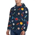 thumbnail image 3 of Uemuo Space Cartoon Pattern Men's Hoodie - Casual Pullover Hoodie with Kangaroo Pocket, Stylish Hooded Sweatshirt for Everyday Wear-4X-Large, 3 of 7