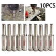 thumbnail image 1 of 10Pcs 10Mm Diamond Hole Saw Drill Bit Set for Glass Ceramic Granite Tile Marble, 1 of 7