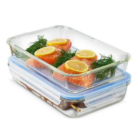 Microwave Safe Oval Casserole - ShopoKus Glass Casserole Dish with Lid - (Set of 2) 12x 8 Inch Oven Safe Baking Dish and Airtight Food Storage Containers, Bakeware Pan for Casseroles, Large Lasagna or Store Leftover Food, 64 Ounce