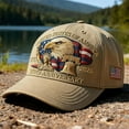 thumbnail image 4 of US 250th Anniversary Celebration Hat, Adjustable Retro Bald Eagle Patriotic Cap for Men Women,Use Embroidered Patch, 4 of 6