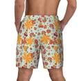 thumbnail image 2 of Lsque Mens Swim Trunks Hearts And Autumn Leaves Pattern - Bathing Suit Compression Liner - Beach Swim Shorts Swimwear - (S-3XL) - Stretch Quick Dry -3X-Large, 2 of 9