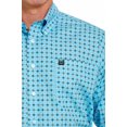 thumbnail image 2 of Cinch Turquoise Geometric Print - Mens Shirt  - Mtw1105607, 2 of 4
