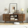 thumbnail image 5 of Costway TV Stand for TVs up to 60" 2-Door Mid Century TV Console Table Modern TV Cabinet, 5 of 10