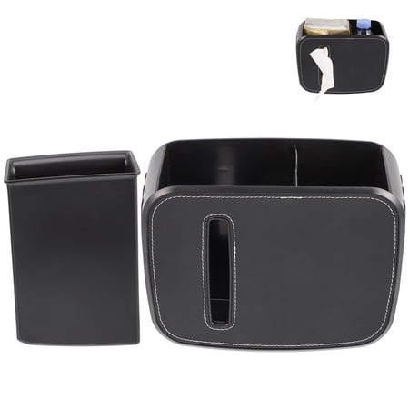 COOPHYA Black Car Storage Organizer Bin for Auto Supplies Backseat Trash Can and Vehicle Garbage Container