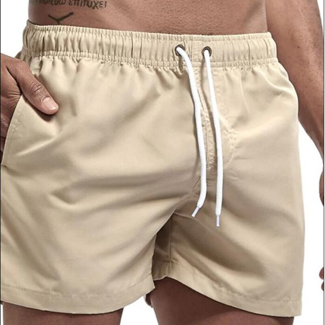 Pantalones cortos de baño de secado rápido para hombre, Shorts deportivos para correr, pantalones con cordón ajustable, ropa de playa de verano Fivean unisex