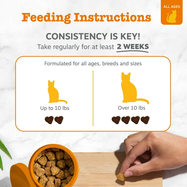 Zesty Paws Calming Bites, Stress & Anxiety Relief Supplement for Cats, 30 Count