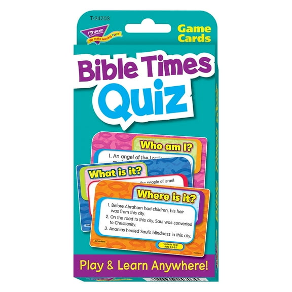 Bible Times Quiz Challenge Cards - Educational - 1 Piece