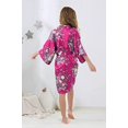 thumbnail image 4 of Filles Enfants Jonquilles Kimono en Satin Soyeux Robe pour Mariage Spa Fête, Court, 4 of 6