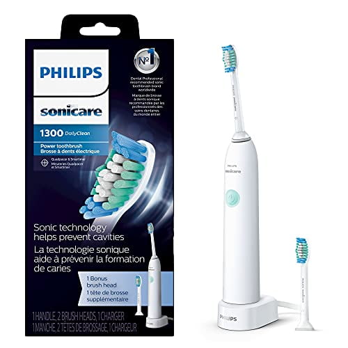 Brosse à Dents Électrique Rechargeable Philips Sonicare Dailyclean 1300, Blanc Hx3412/04