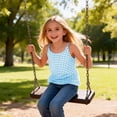 thumbnail image 2 of Eltusu Girls Tank Tops, Crew Neck Plaid Holiday Summer Sleeveless T-Shirts Blue Size 13-14 T, 2 of 7