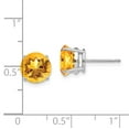 thumbnail image 2 of Primal Gold 14 Karat White Gold 8mm Citrine Earrings, 2 of 4